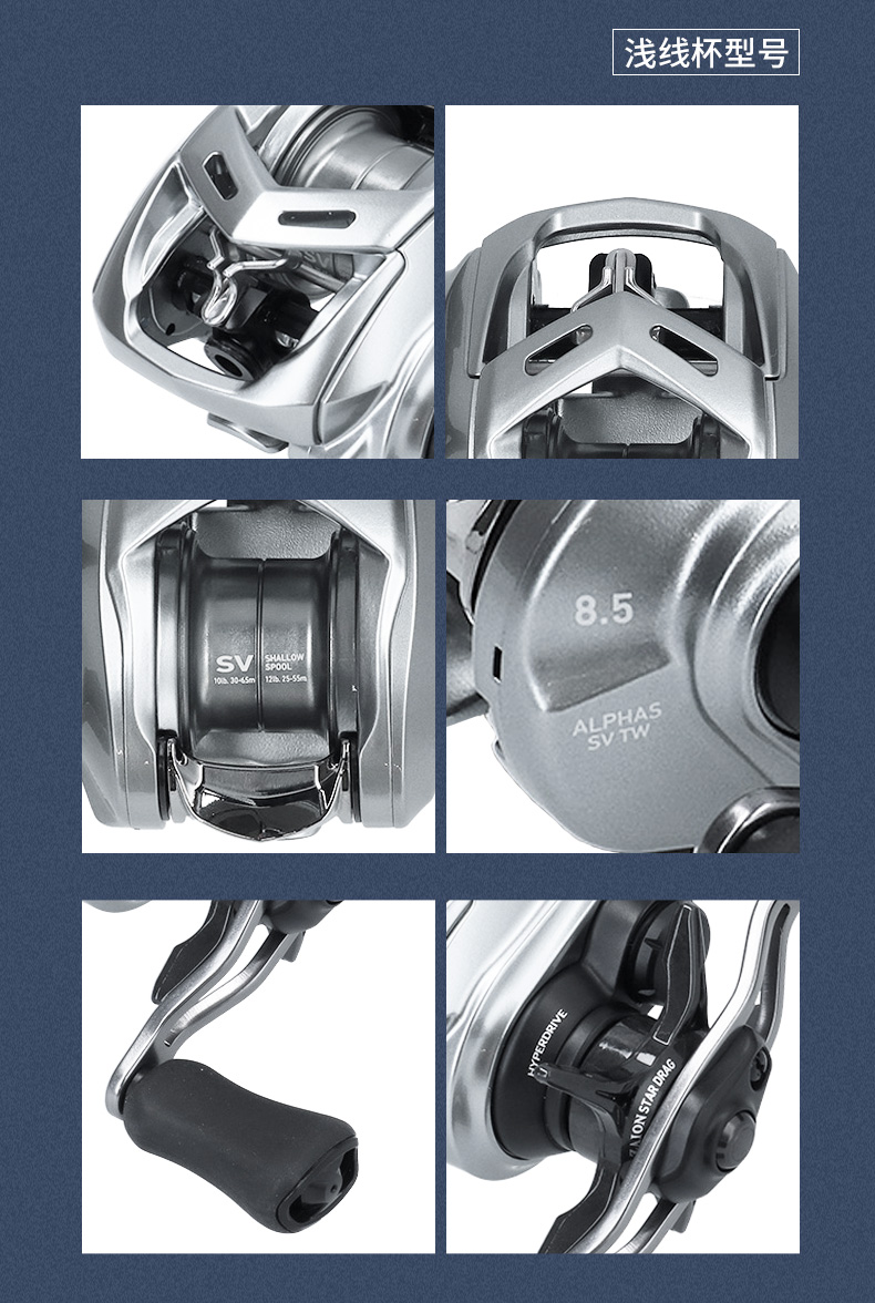 达亿瓦(daiwa) 21新款alphas sv tw 阿尔法路亚海钓鱼线水滴轮微物轮