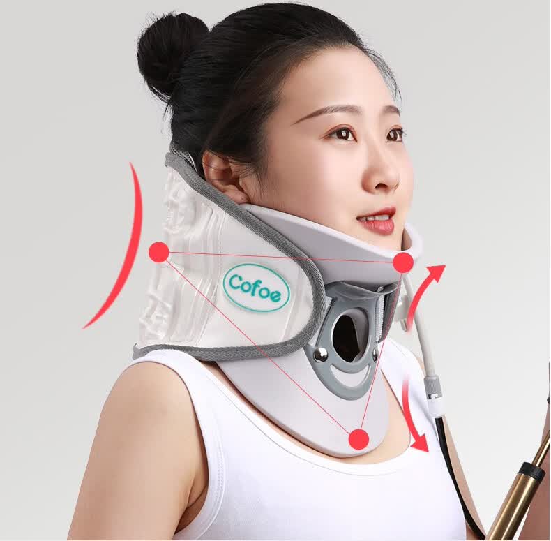 可孚充气颈椎牵引器家用颈托颈椎支撑医用固定器护颈椎保护脖子颈部