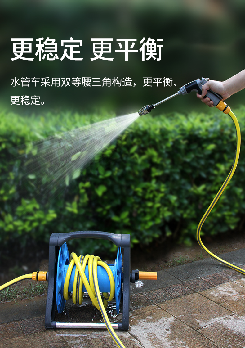 高压力洗车水枪水泵家用浇花水管软管喷水神器汽车工具套装收纳架 t8