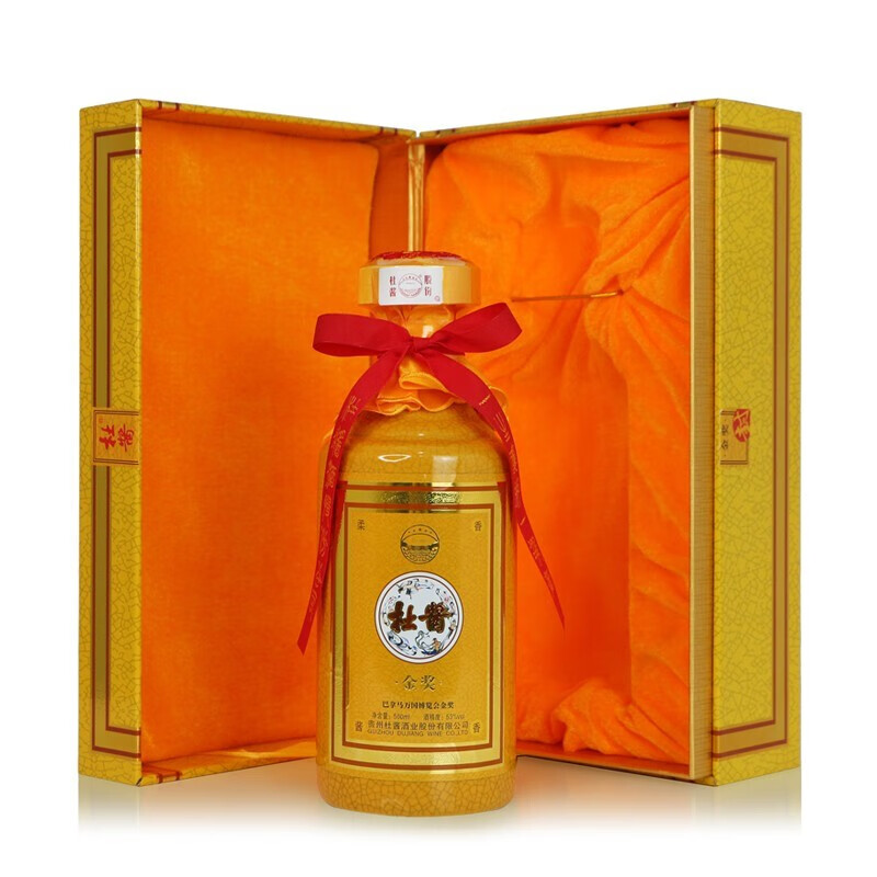 杜酱53度酱香型白酒纯粮食坤高度白酒送礼佳品 杜酱黑金酒 500ml* 1