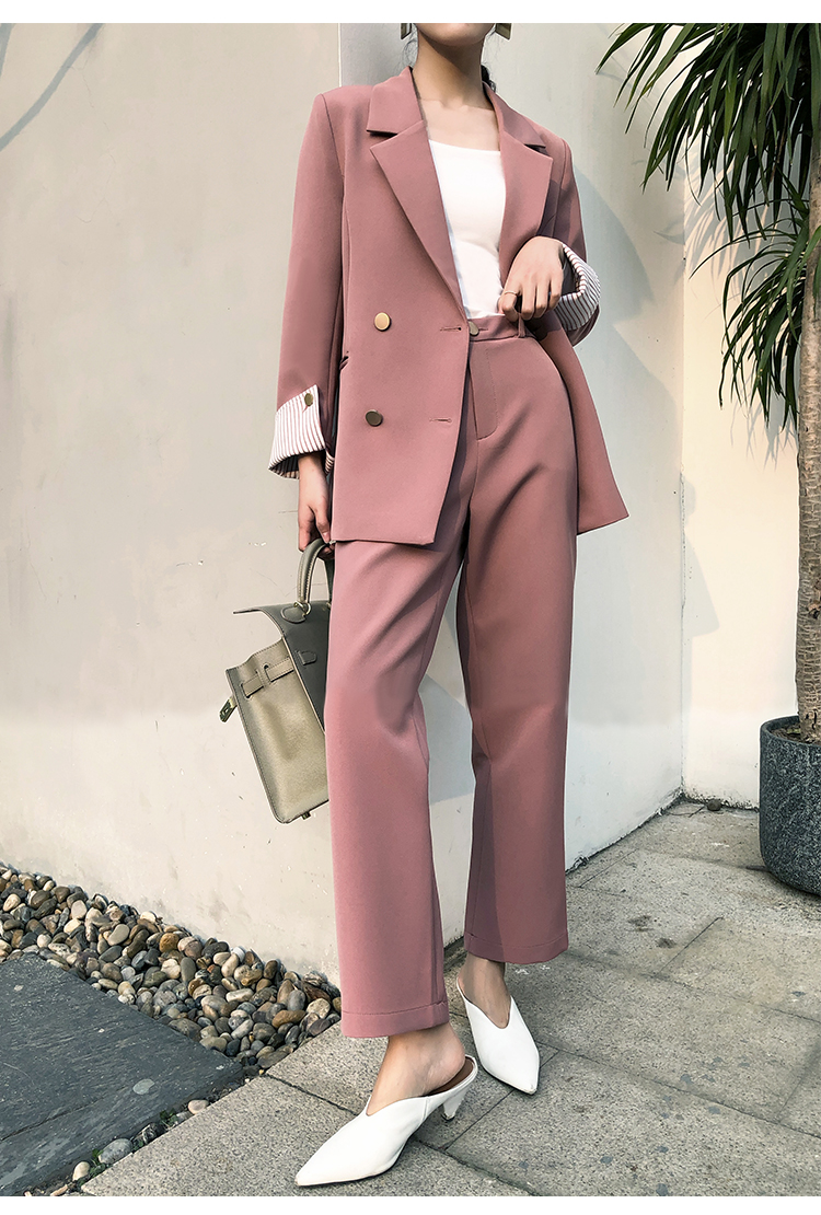 裤子 xs 品牌: 情悃 商品名称:chic小西装套装女2019春秋季新款韩版