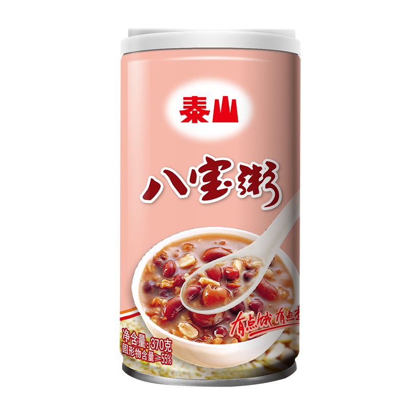 泰山八宝粥370克12瓶台湾原版方便速食早餐罐头拆箱发货易变形