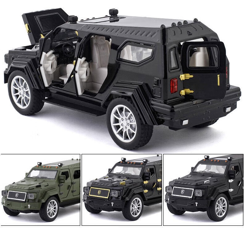 【官方精品】高档品质东风猛士装甲车 1:24金属仿真武警特种车模型