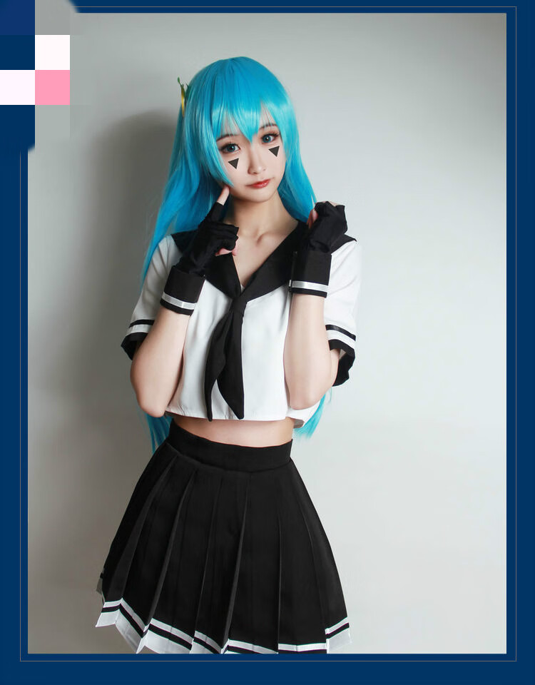 凹凸世界柠檬妹cos服安莉洁水手服女jk制服cosplay服装 假发 头饰