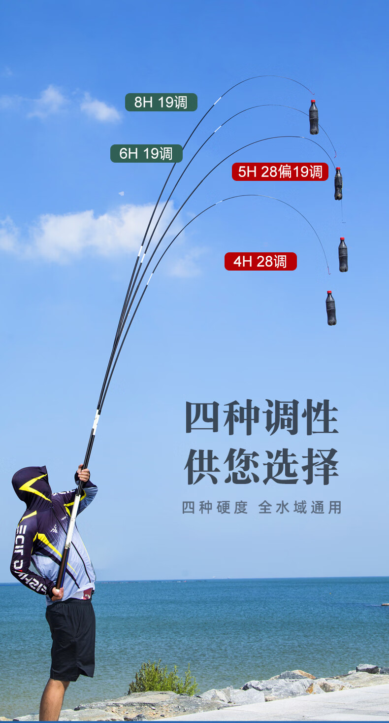 鱼竿手杆5h28调鲫鱼竿6h超轻超硬19调台钓竿8h青鲟大物竿36米5h28调