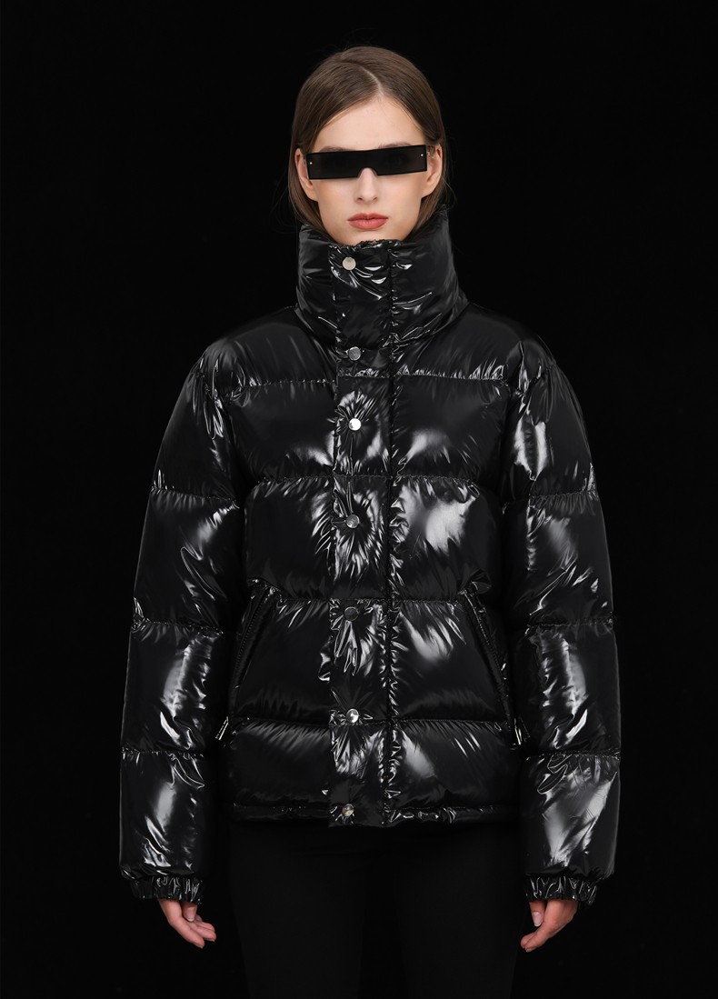 蒙口官方法国2021冬季新款羽绒服女短款加厚立领亮面男女情侣同款外套