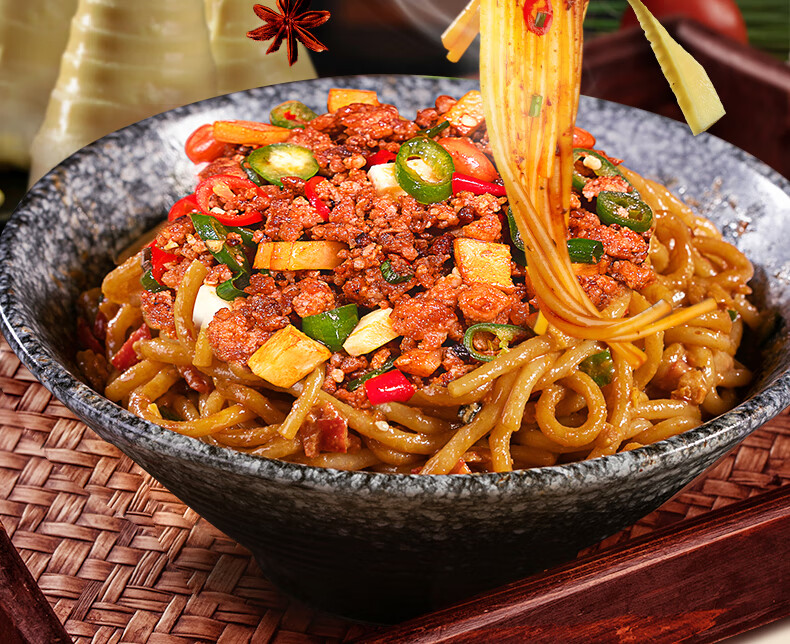 渣渣灰江西特产南昌拌粉笋香杂酱面 早餐夜宵方便速