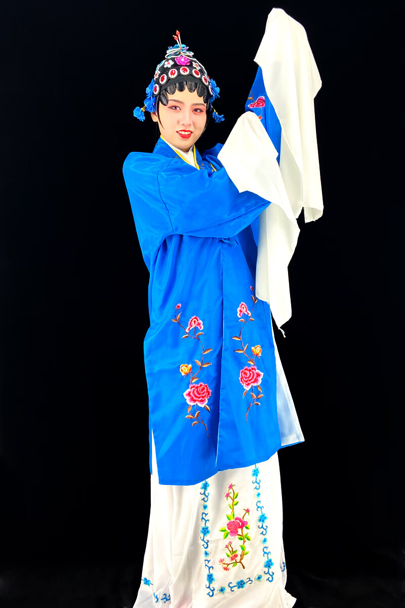 戏剧头饰戏服装女花旦京剧古装越剧演出头饰戏曲水袖戏剧唱戏衣服国潮