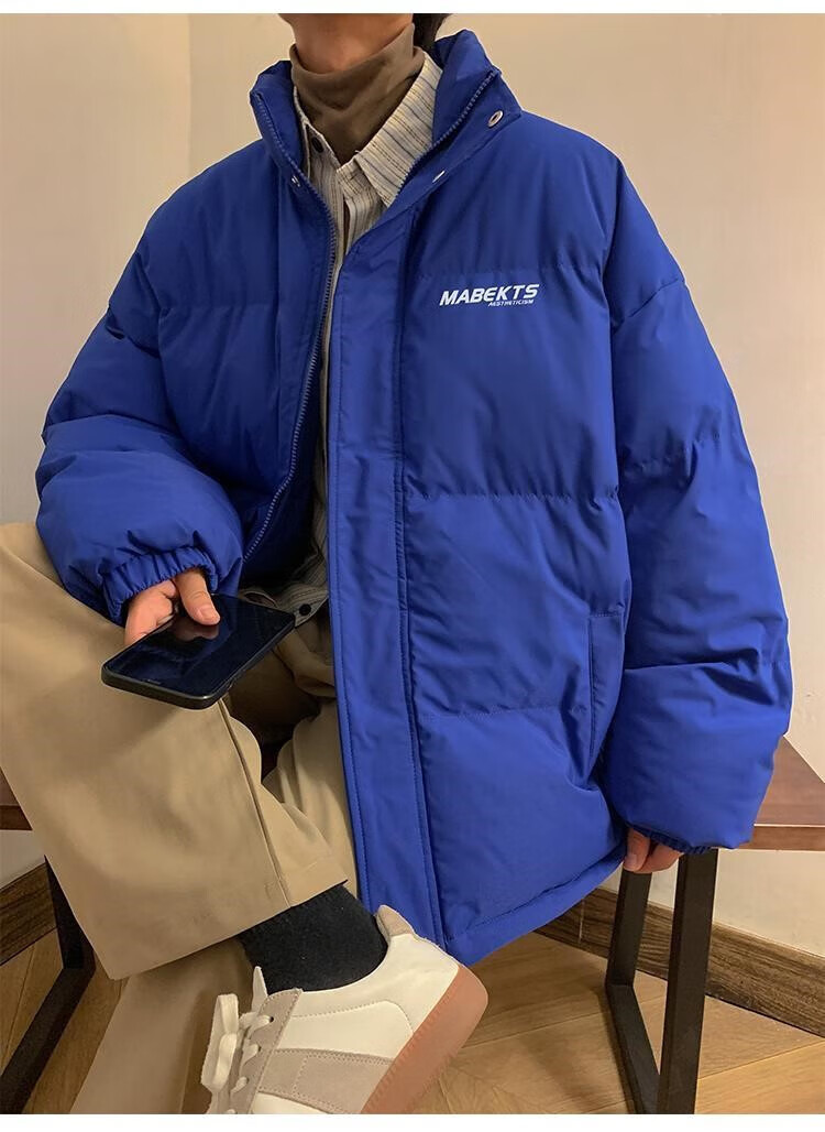 动感北面羽绒服男oversize男冬季2022新款立领加厚潮牌宽松面包服外套