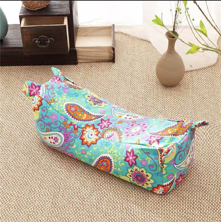 裕华庭轩 手工虎头枕荞麦壳枕头安神按摩纯棉可爱老虎头枕头 地主红