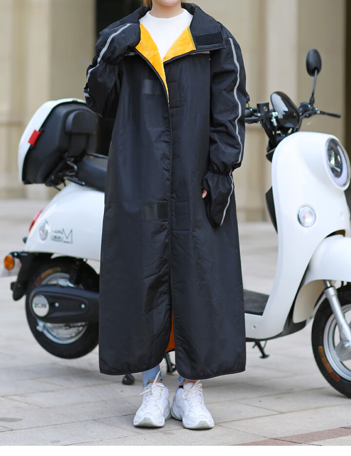 电动车骑行挡风衣冬季加厚男女电瓶车防风衣冬季挡外套电车服保暖