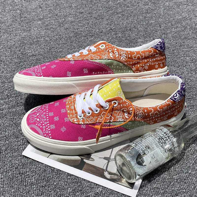 万斯(vans)男鞋fog鞋子满印联名款帆布鞋大码48胖宽脚肥潮板鞋男夏季