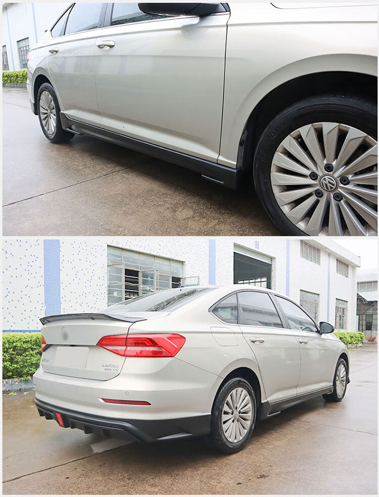 适用于大众朗逸22款尾翼18新plus改装运动大小包围前后唇侧裙前铲 带