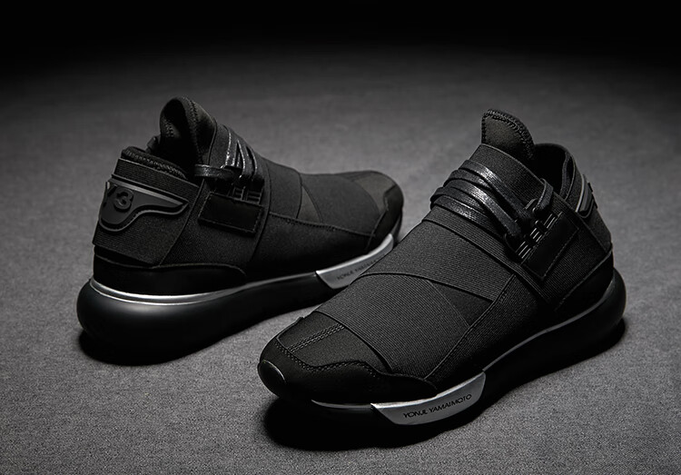 厚底老爹鞋潮牌y3男鞋忍者鞋黑武士鞋男运动鞋 菱格黑(单里 标准码 )