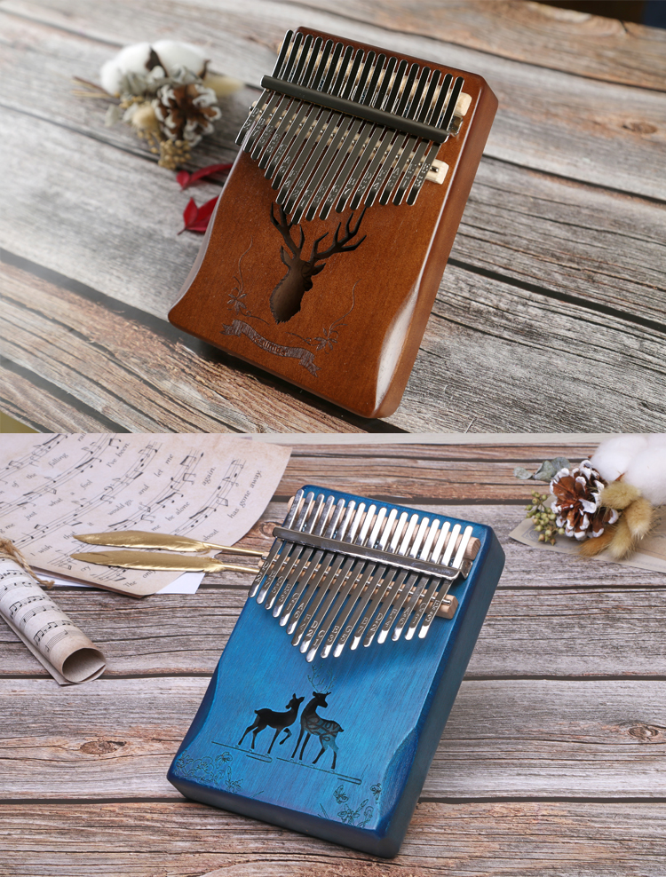 拇指琴卡林巴琴21音电箱17音水晶手指琴kalimba便携易学乐器礼物17音