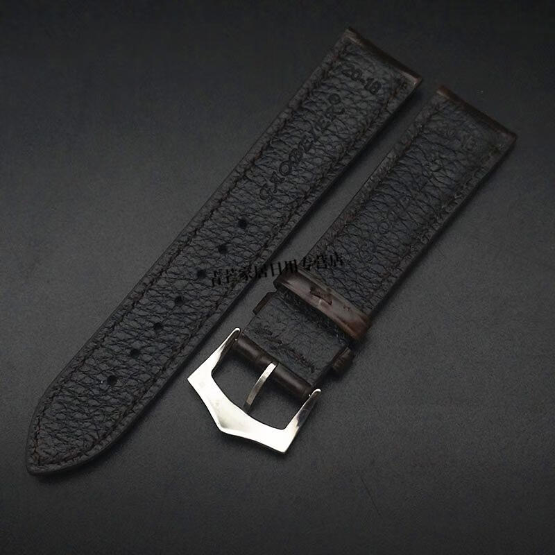 双面真皮表带意大利羊皮表带 表带 竹节纹表带 棕色 黑色- 12mm【图片