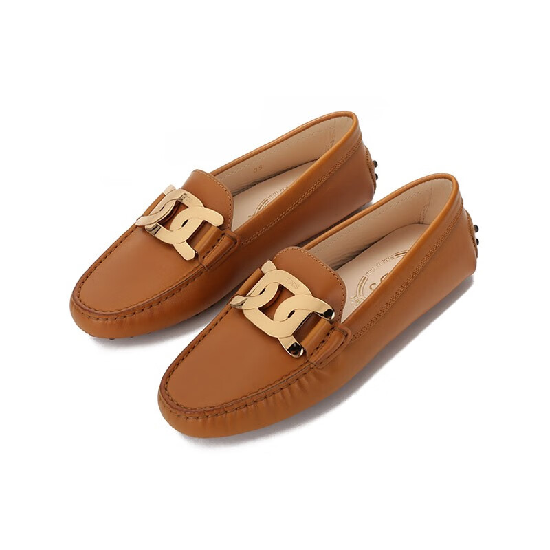 包邮女鞋tods托德斯女士牛皮革豆豆鞋单鞋平底鞋xxw00g0de50d90s019