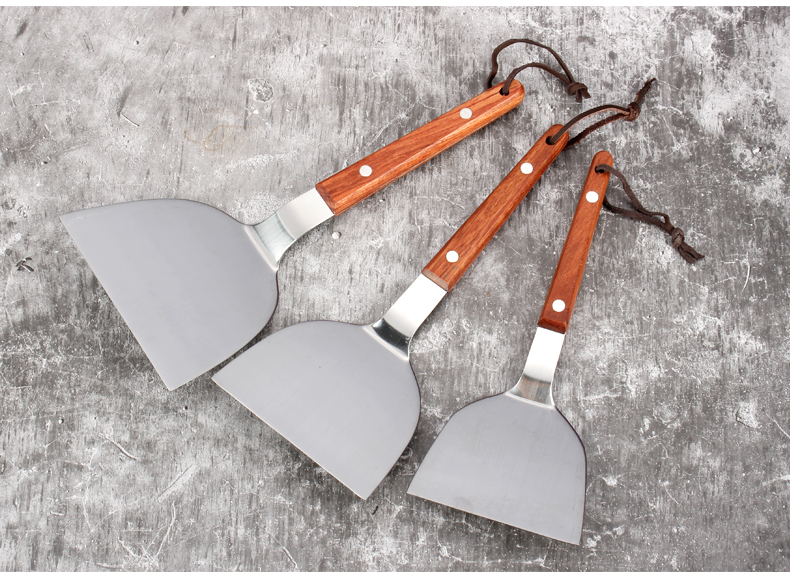 扒炉铲牛排铲煎锅铲子专用平铲扁铲子铁板炒饭用的铲子翻面家用料理铲