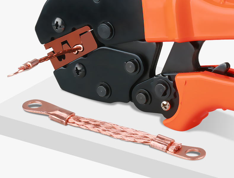 仟特ot开口鼻压线钳 u型开口线鼻子压接钳子电工用冷压接线端子工具钳