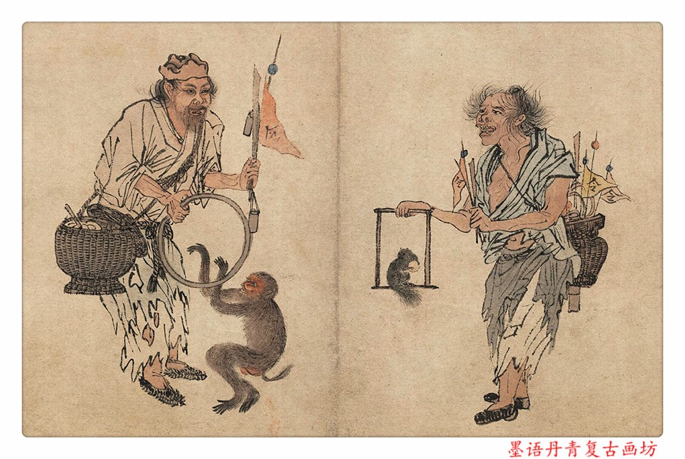 11明周臣流民图中国名画人物画宣纸高清微喷复制装饰画流民图28x323cm