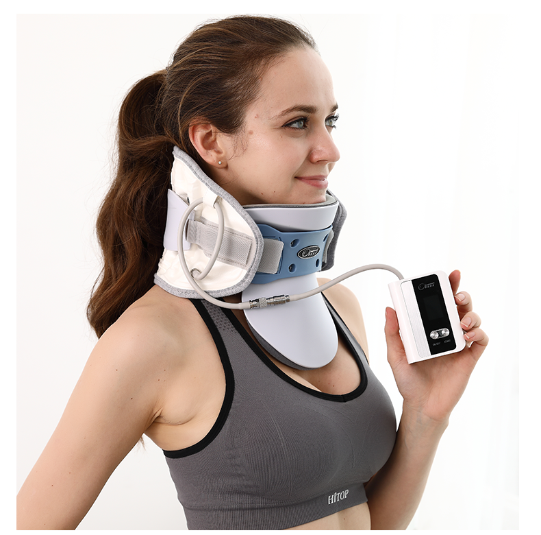 迈瑞康健颈椎牵引器电动支撑矫正充气理疗仪家用电加热敷保暖拉伸器