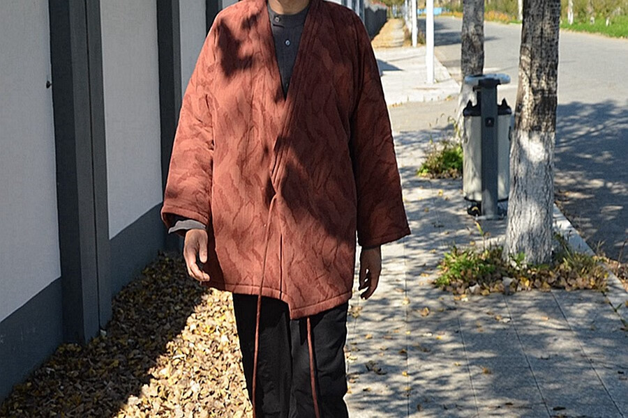 中国风男装加厚棉衣男中式棉服唐装盘扣大襟棉袄冬季外套宽松大码 砖