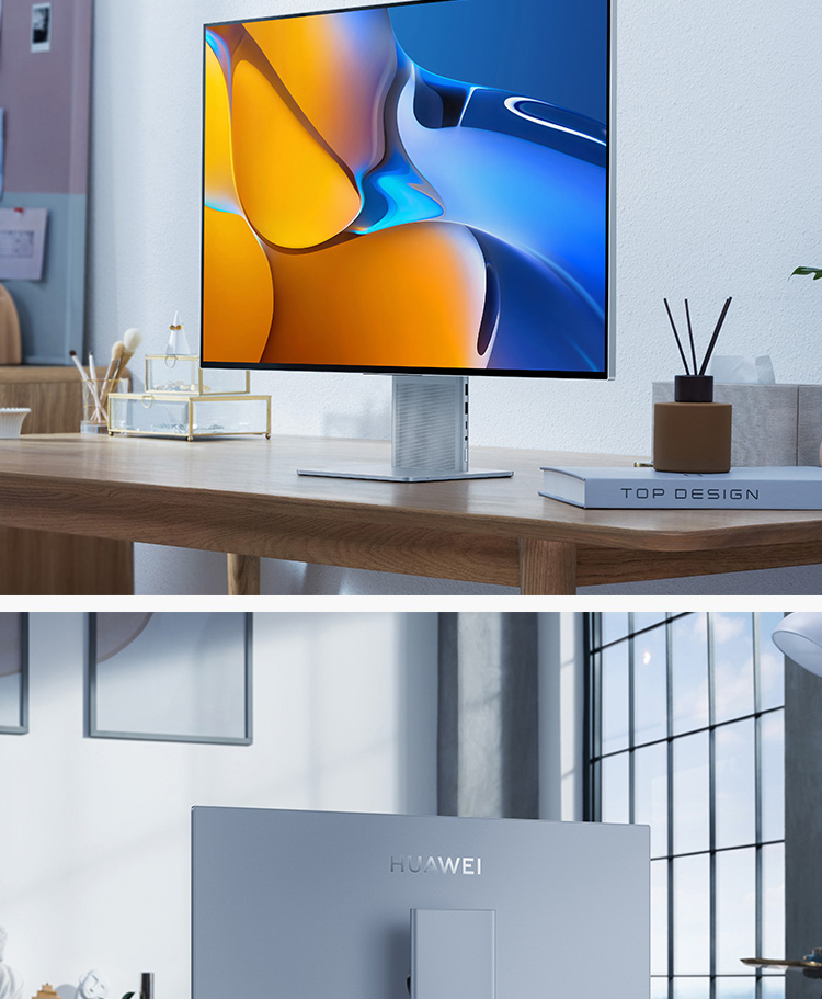 2英寸34 27原色显示器4k 电脑曲面屏 华为显示器23.