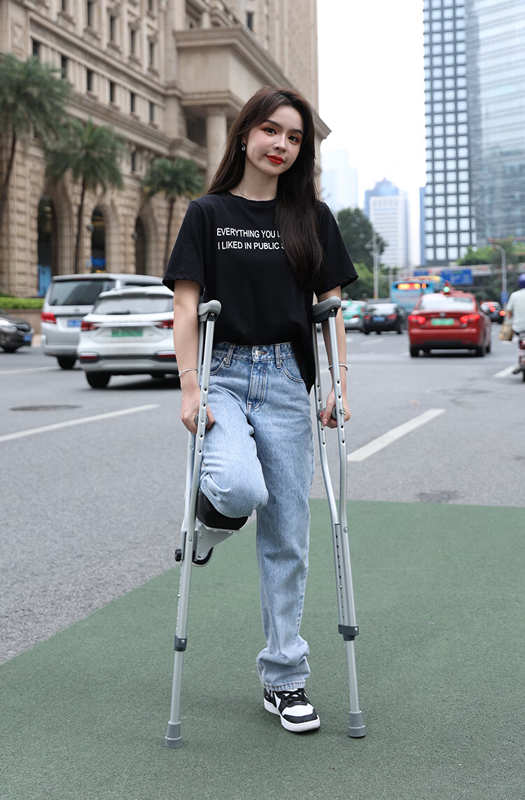 汁寒磐 拐杖骨折腋下双拐踝关节骨折助行器 崴脚防滑单只拐棍老人残疾