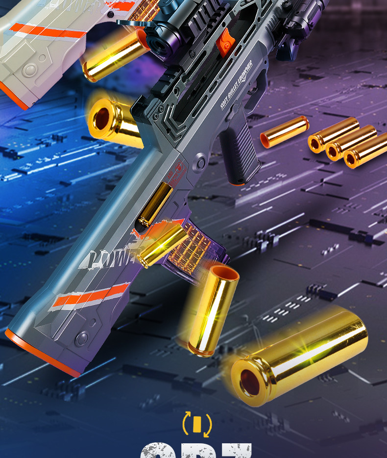 乐辉qbz95式电动连发抛壳软弹枪手自一体儿童玩具枪绝地求生吃鸡男孩