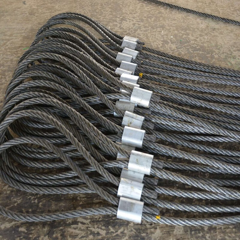 重型钢丝绳压扣吊装索具搬运设备绳套仪器挪移吊具工地塔吊绳索扣