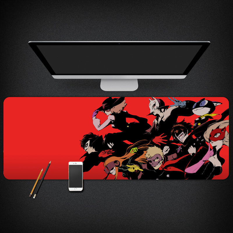 鼠标垫 女神异闻录5工作室桌垫垫大号加厚 个性定制 布面胶垫 f款 400