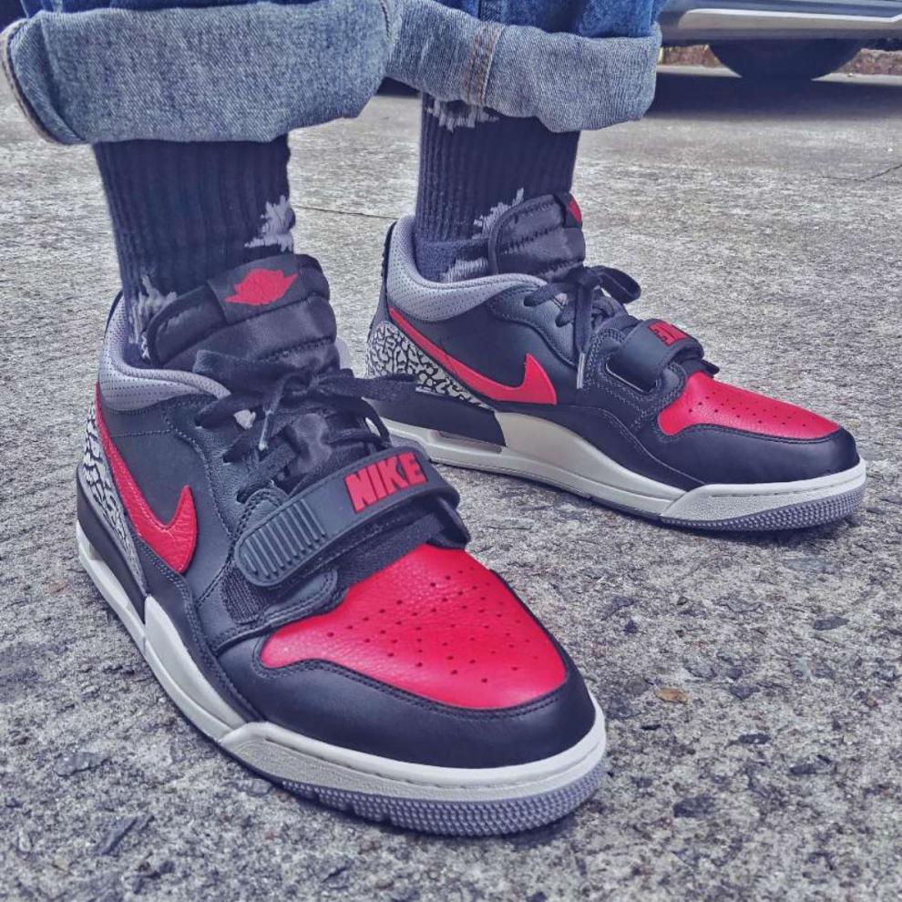 aj312三合一篮球鞋男女百搭帅气潮流减震实战篮球鞋 黑红-低帮--标准