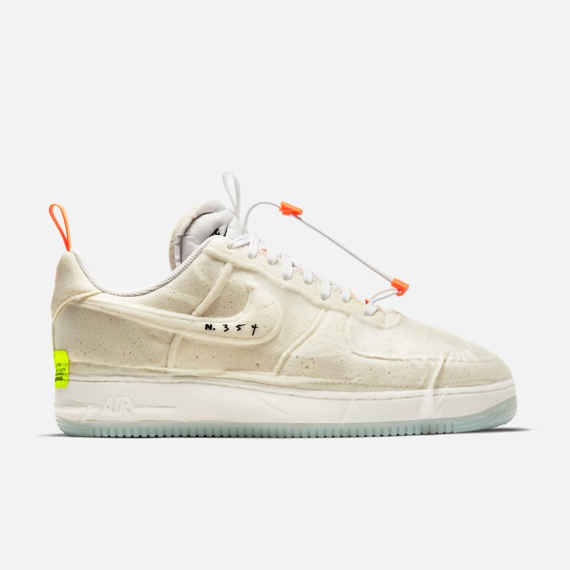 耐克nike air force 1空军一号af1 米白橘 海绵 男女同款 低帮休闲