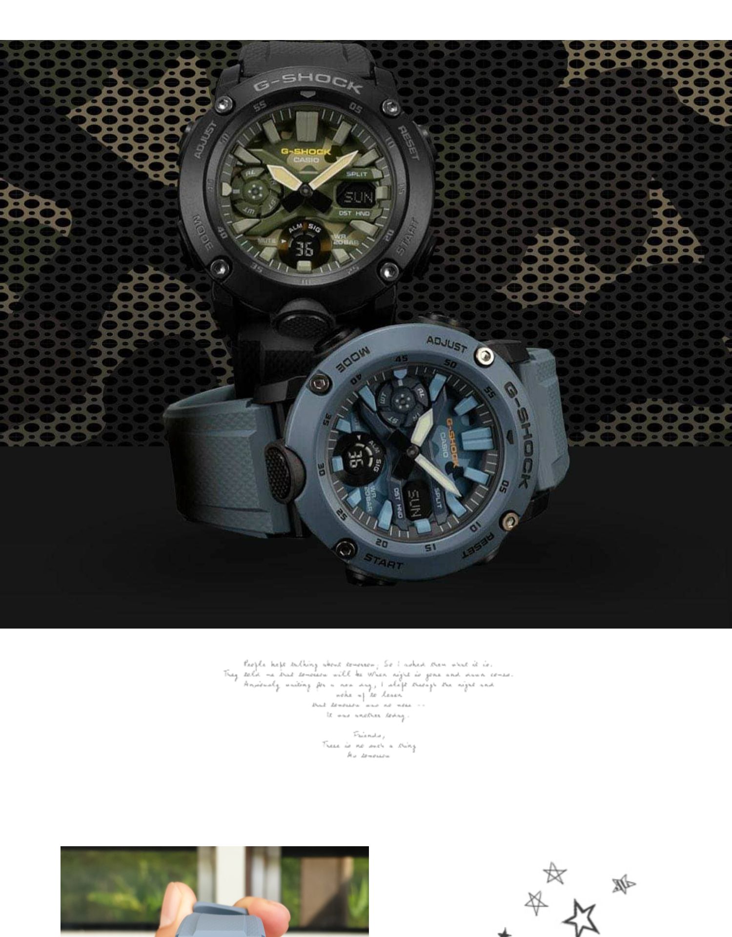 代购casio卡西欧 雾霾蓝g-shock迷彩军风防水新款运动石英男表 ga2000