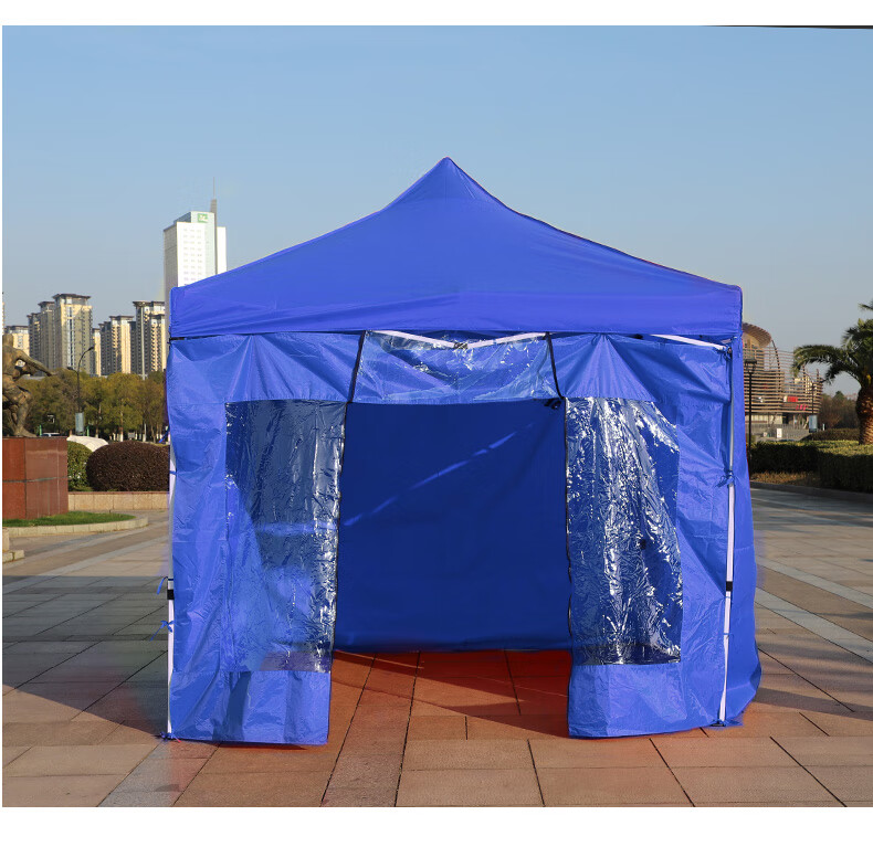 四脚伞帐篷3x3米四面围布隔离帐篷封闭式户外遮阳棚防雨棚摆摊大伞