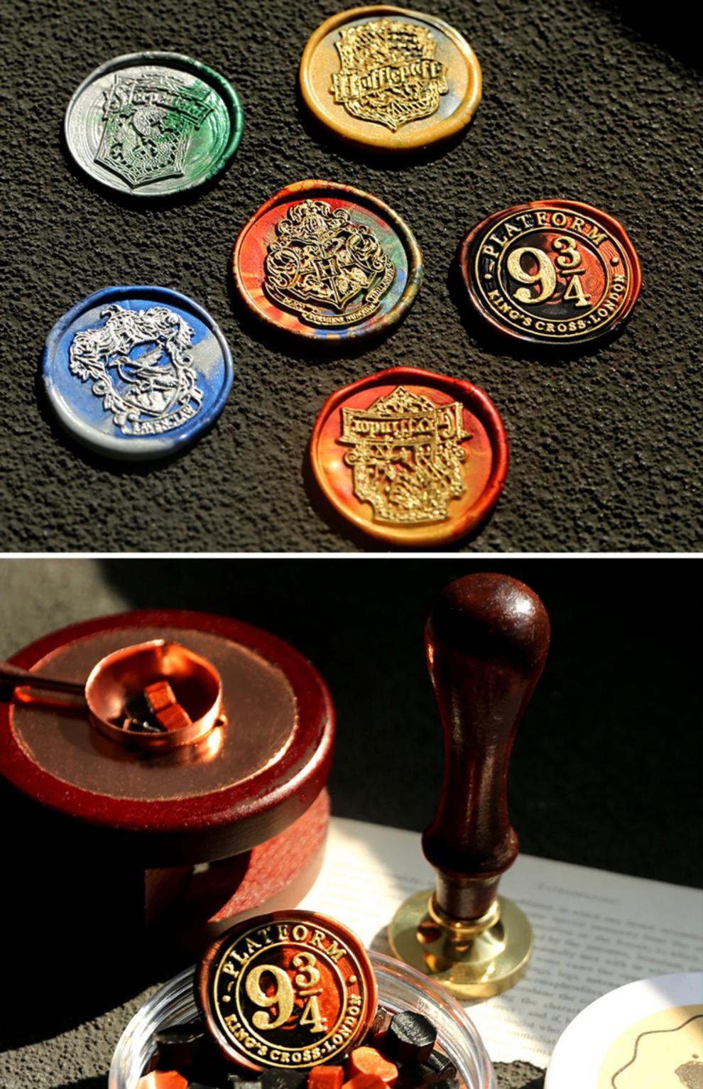 哈利波特火漆印章哈利波特火漆印章套装霍格沃兹火漆蜡请柬蜡封信封
