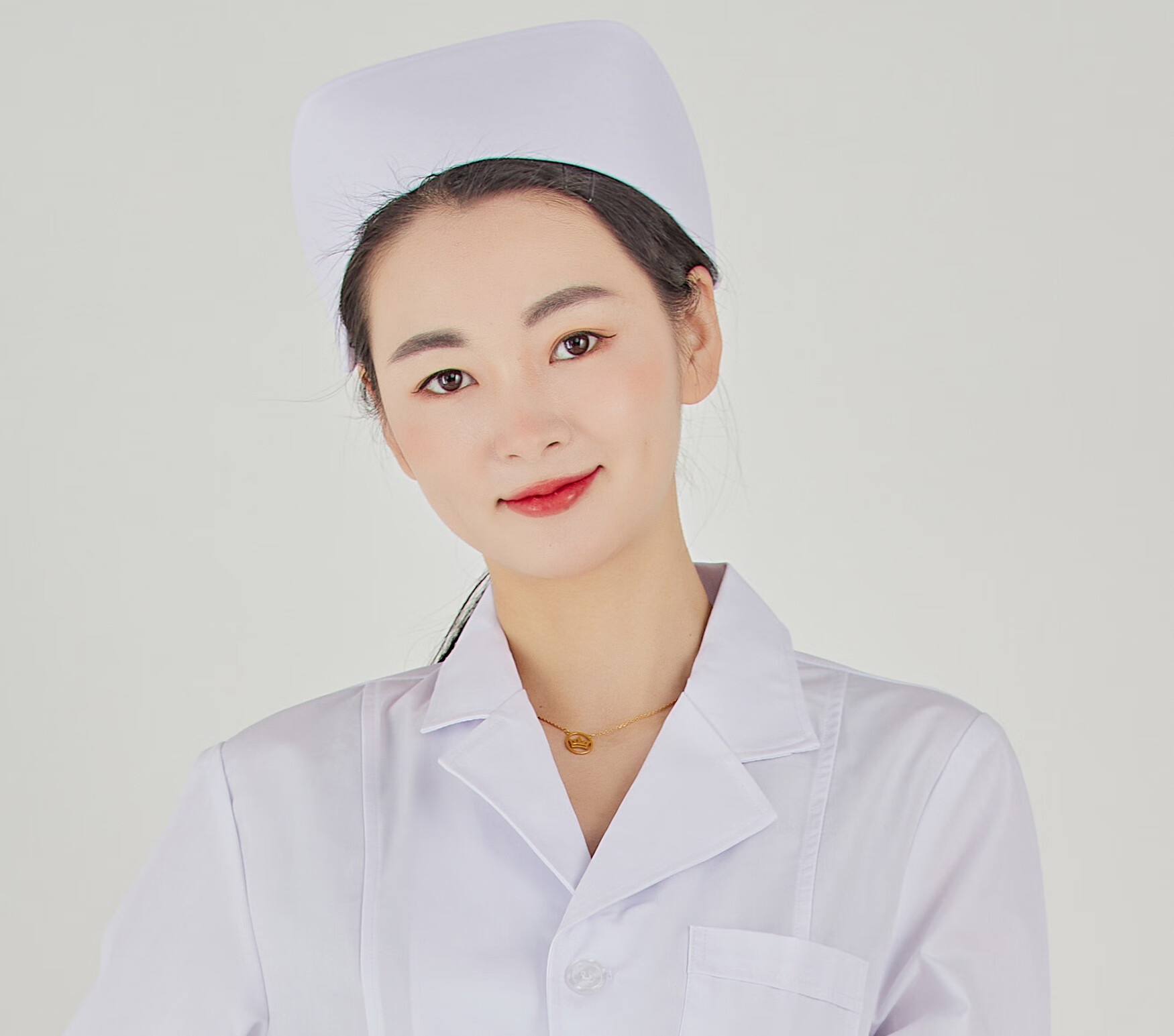 英梵度护士帽大码加厚女燕尾帽医院白色粉色蓝色加杠帽子诊所薄款 浅