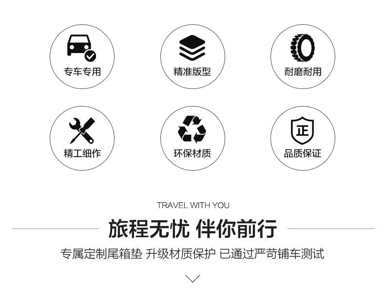米其林michelin汽车后备箱垫包围专车专用通用车型汽车尾箱垫子tpo