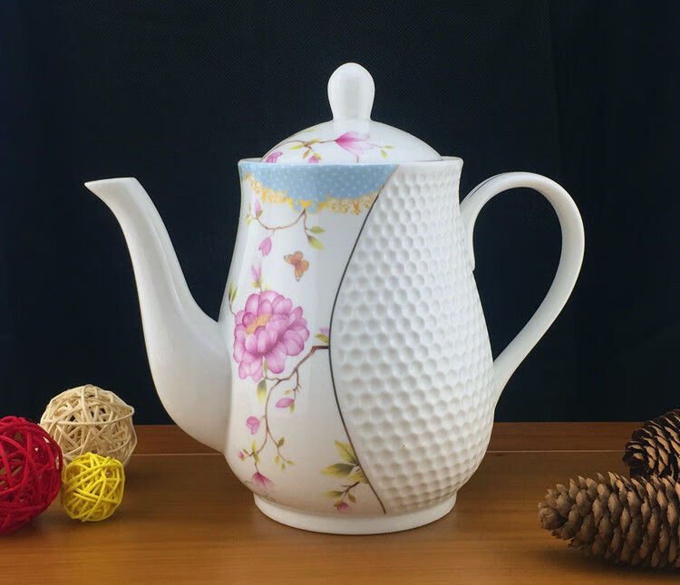 精选茶壶泡茶耐高温陶瓷大号家用花茶壶单壶带过滤饭店大容量凉冷水壶