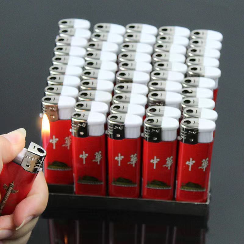 整盒50支一次性明火打火机批发超市便利店小卖部家用装厂家直销半苹果