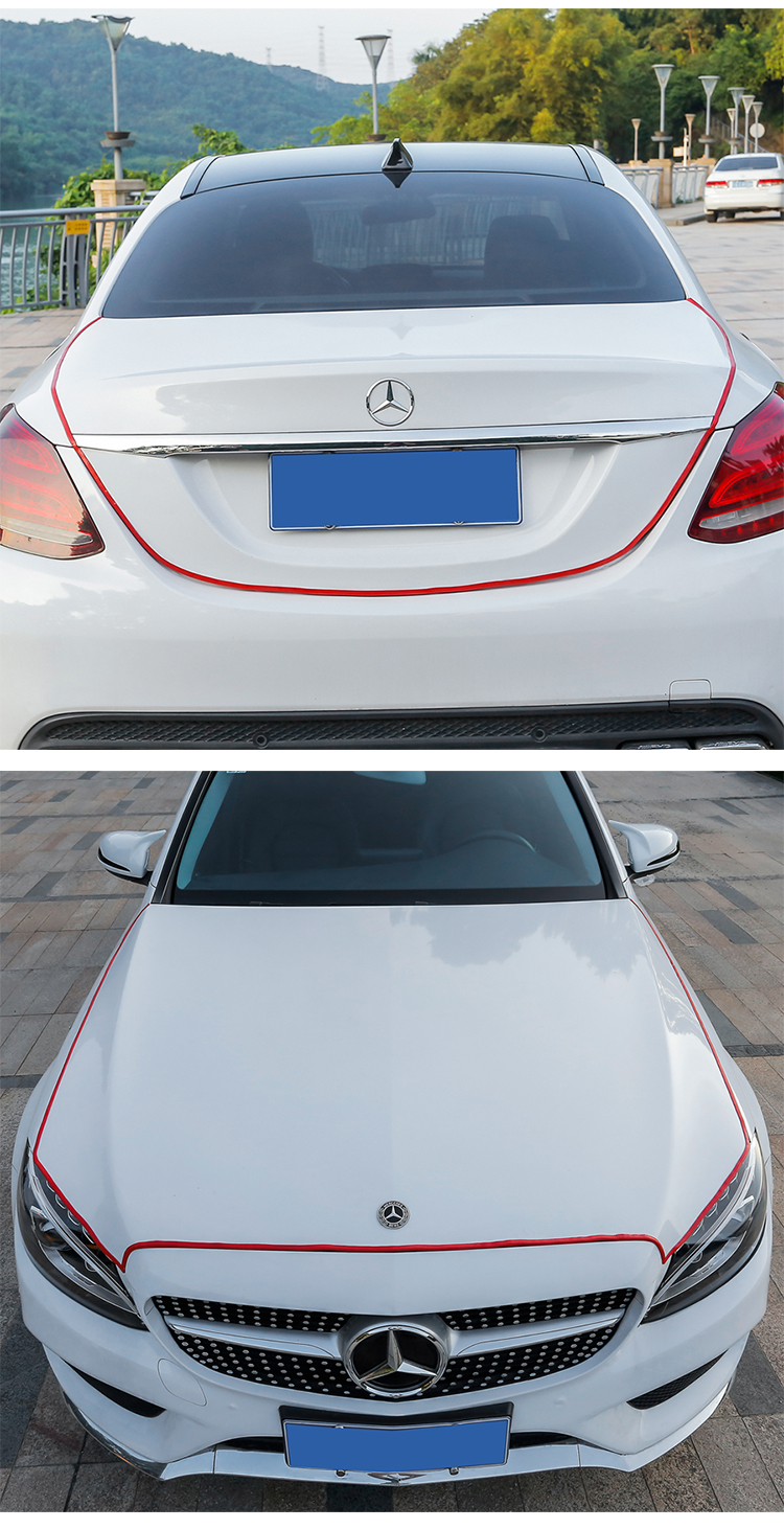 装饰高档汽车用品大全钢片装饰条密封条防撞条黑色15米车门机盖尾箱