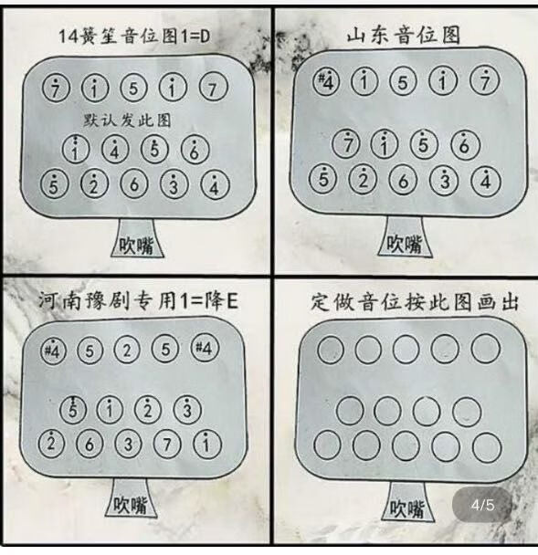 笙乐器14簧铜斗扩音方笙14簧木斗扩音方笙河南豫剧音位14簧铜斗扩音笙