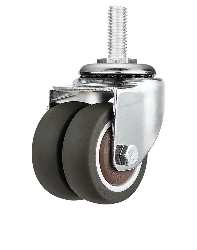 弧力万向轮轮子家具配件平板万向轮轮子滑轮脚轮橡胶带轴承刹车轮2寸