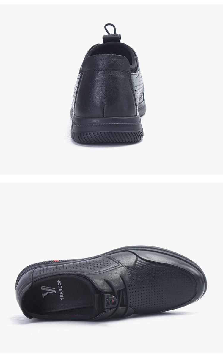 意尔康男鞋皮鞋男休闲2022新款夏季男士凉皮鞋牛皮软底防滑时尚皮凉鞋