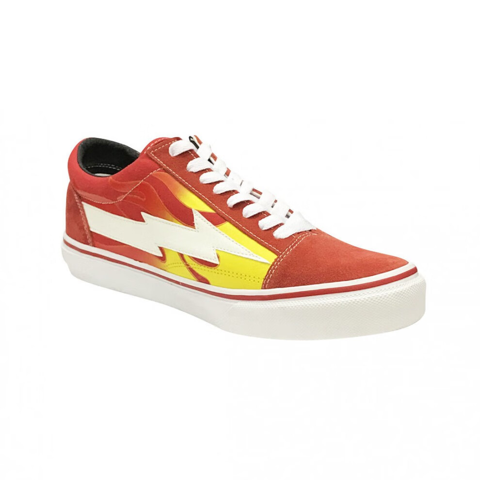 复仇风暴闪电鞋revenge x storm火焰低帮帆布鞋情侣潮鞋男女 腰果花蓝