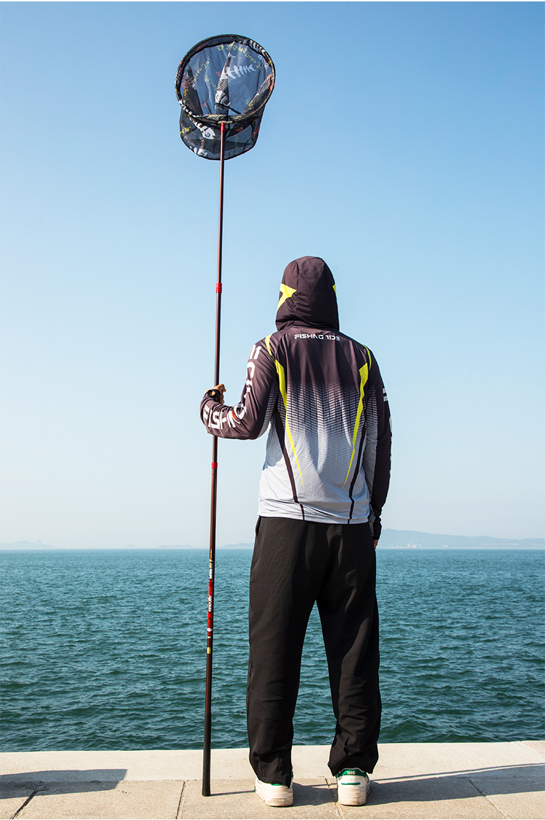 Grsaed Fishing Carbon Fiber Landing Net Set, 2.1-Meter Landing Net Pole, Ultra-Light And Ultra-Hard Landing Net Rod, Fish Scoop Net, Foldable Landing Net Head 11