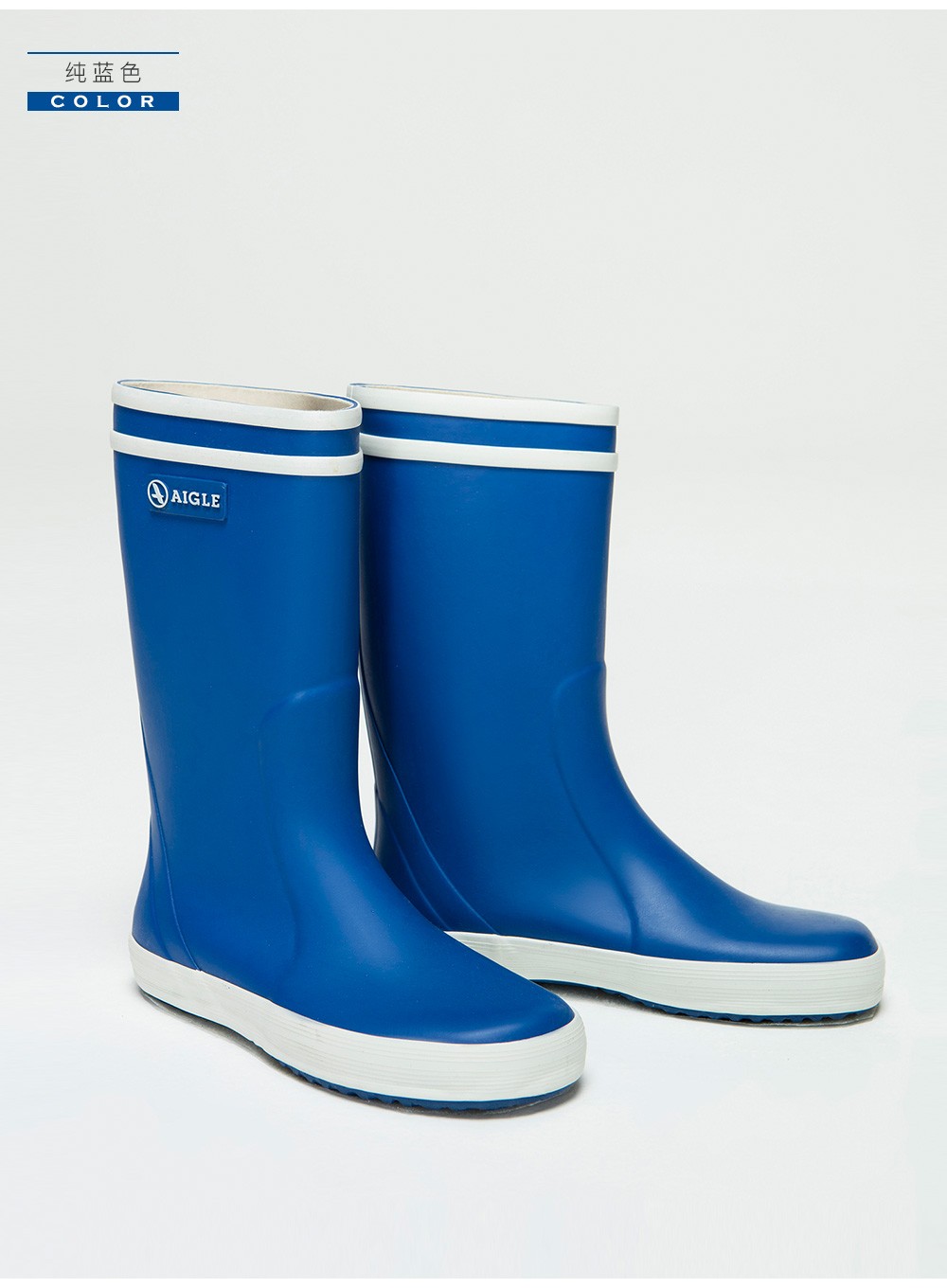aigle艾高lollypop儿童防水防滑轻便童趣手工环保材质中帮雨靴洋栗色