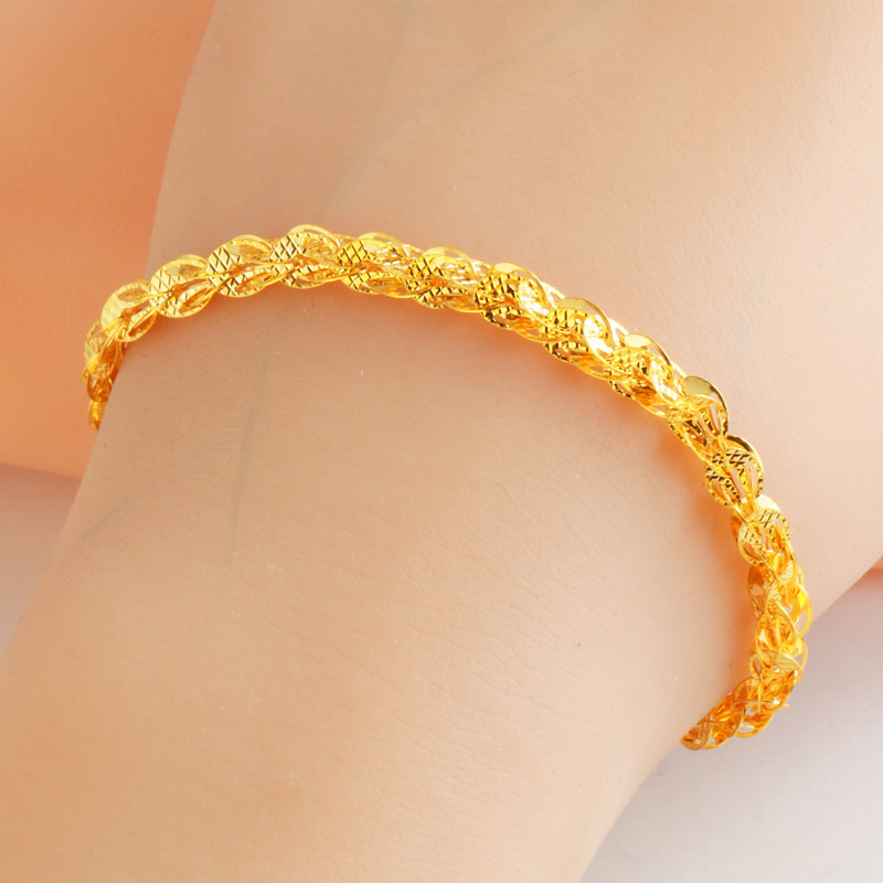 老凤凰同款黄金手链9999足金女士纯金凤尾链真金子送妈妈年轻人素金