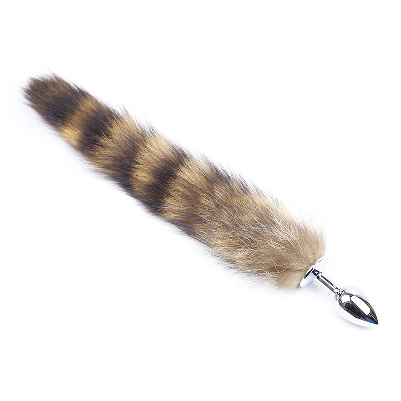 貂狐狸猫尾硅胶后庭自慰塞金属肛塞sm情趣用品男女用器具sm夫妻房趣