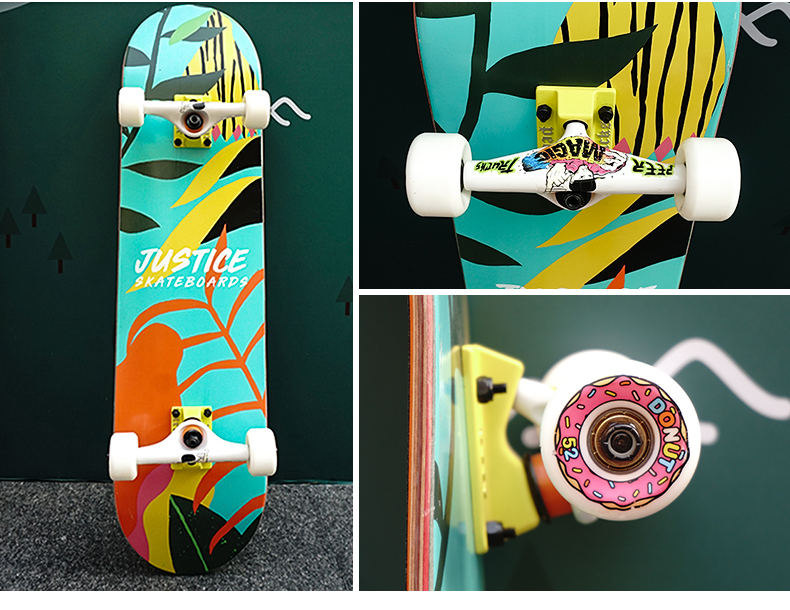 沸点justice专业滑板整板summer系列男女生青少年初学者成人专业双翘